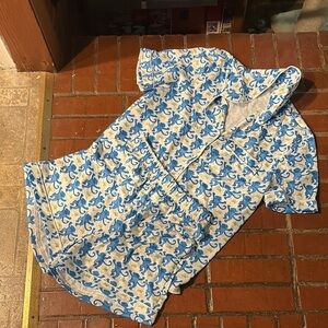 Roller Rabbit Blue and White Monkey Print Shorts